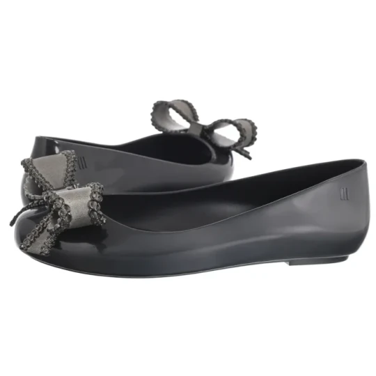 Zdjęcie produktu Baleriny Sweet Love VIII AD 33885 AO323 Black/Metallic Dark Grey (ML348-b) Melissa
