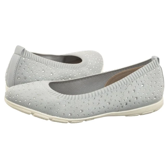 Zdjęcie produktu Baleriny Szare 9-22107-42 270 LT. Grey Knit (CP397-b) Caprice
