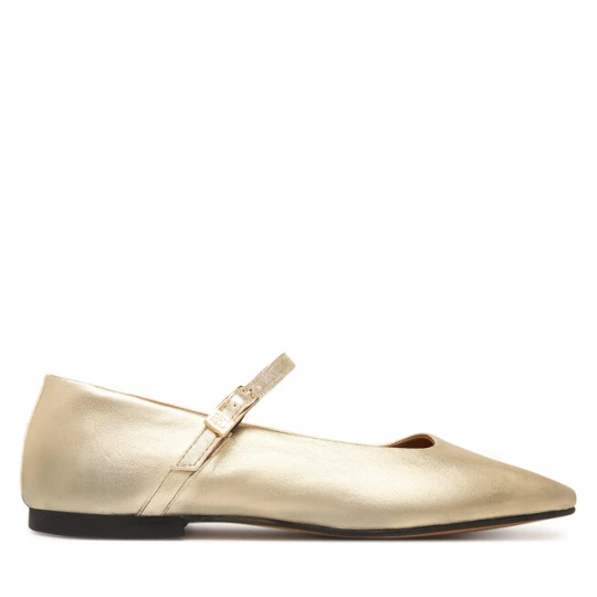 Zdjęcie produktu Baleriny Tommy Hilfiger Hilfiger Gold Ballerinas FW0FW09320 Złoty