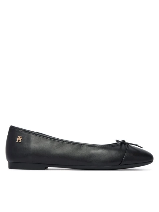 Zdjęcie produktu Baleriny Tommy Hilfiger Hilfiger Smooth Lthr Ballet FW0FW09241 Czarny