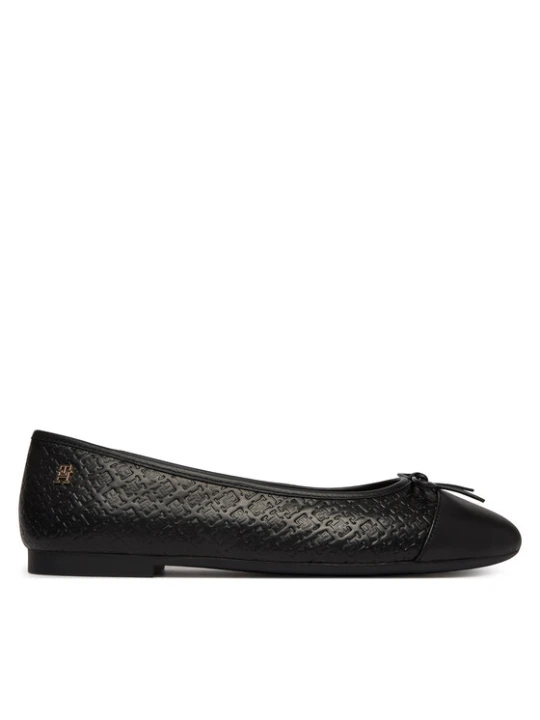 Zdjęcie produktu Baleriny Tommy Hilfiger Th Monogram Ballerina FW0FW09468 Czarny