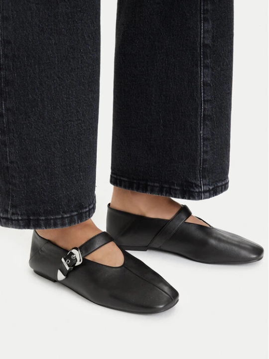 Zdjęcie produktu Baleriny Tommy Jeans Tjw Ballerina Nappa Leather EN0EN03043 Czarny