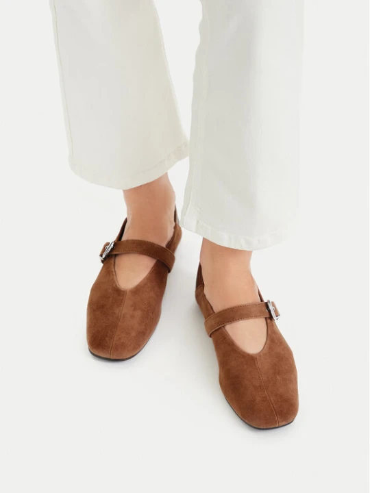 Zdjęcie produktu Baleriny Tommy Jeans Tjw Ballerina Suede EN0EN03067 Brązowy