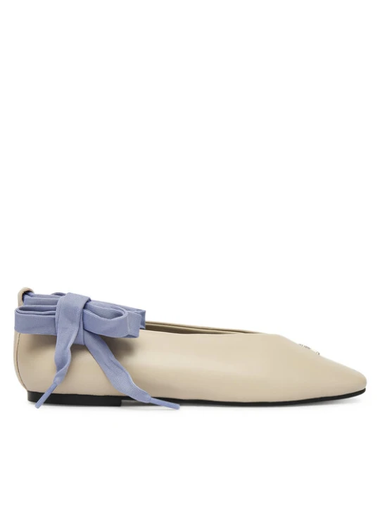 Zdjęcie produktu Baleriny Tommy Jeans Tjw Ballerina With Laces EN0EN02939 Écru Kremowy