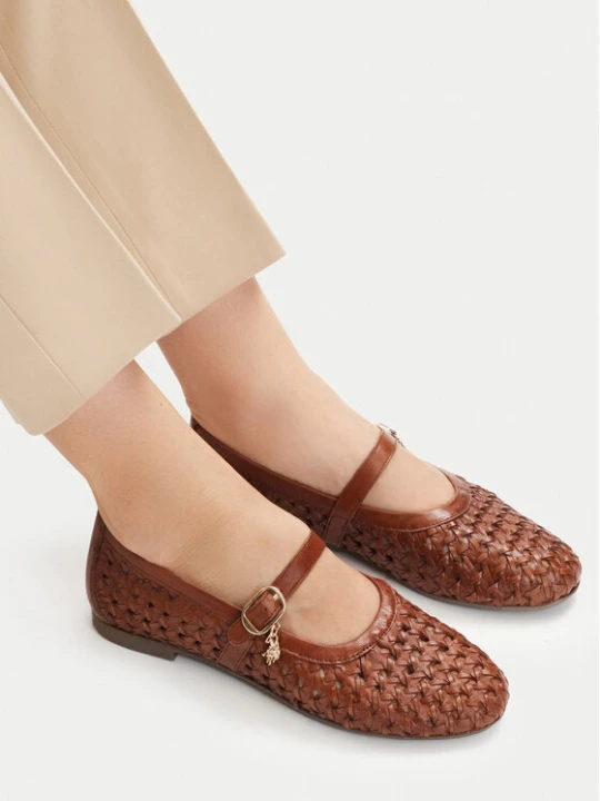Zdjęcie produktu Baleriny U.S. Polo Assn. EO-LARISA001W / 6L1 Brązowy jasny