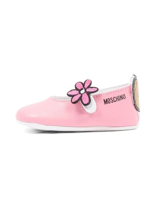 Zdjęcie produktu Baleriny z cholewką MOSCHINO różowy