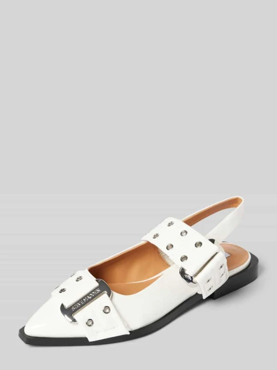 Zdjęcie produktu Baleriny z fakturowaną podeszwą model ‘AVE’ Steve Madden Biały