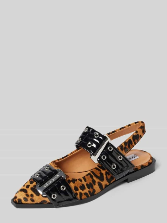 Zdjęcie produktu Baleriny z fakturowaną podeszwą model ‘AVE’ Steve Madden Koniakowy