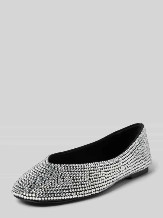 Zdjęcie produktu Baleriny z obszyciem kamieniami stras model ‘DARTS’ Steve Madden Czarny