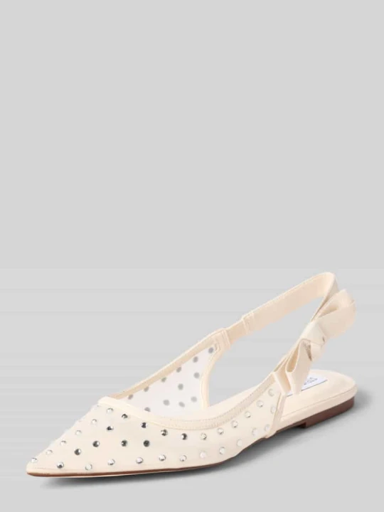 Zdjęcie produktu Baleriny z obszyciem ozdobnymi kamieniami model ‘OLYVIA’ Steve Madden Beżowy