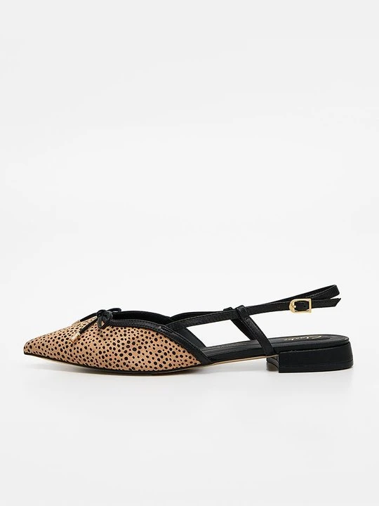 Zdjęcie produktu Baleriny z odkrytą piętą Clarks brązowy