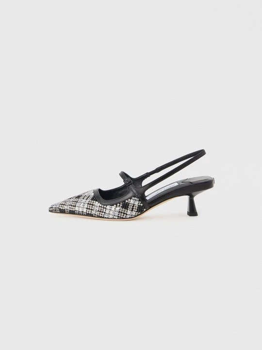 Zdjęcie produktu Baleriny z odkrytą piętą Jimmy Choo czarny