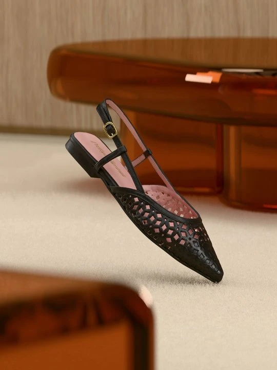 Zdjęcie produktu Baleriny z odkrytą piętą Pretty Ballerinas czarny