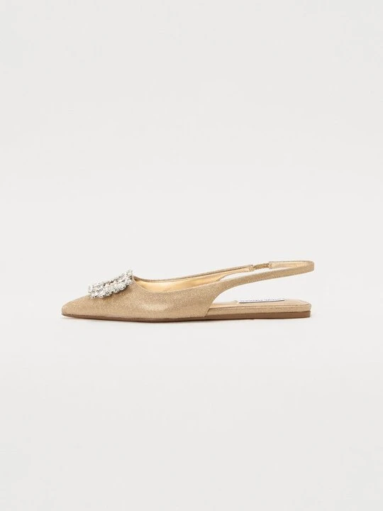 Zdjęcie produktu Baleriny z odkrytą piętą Steve Madden złoty