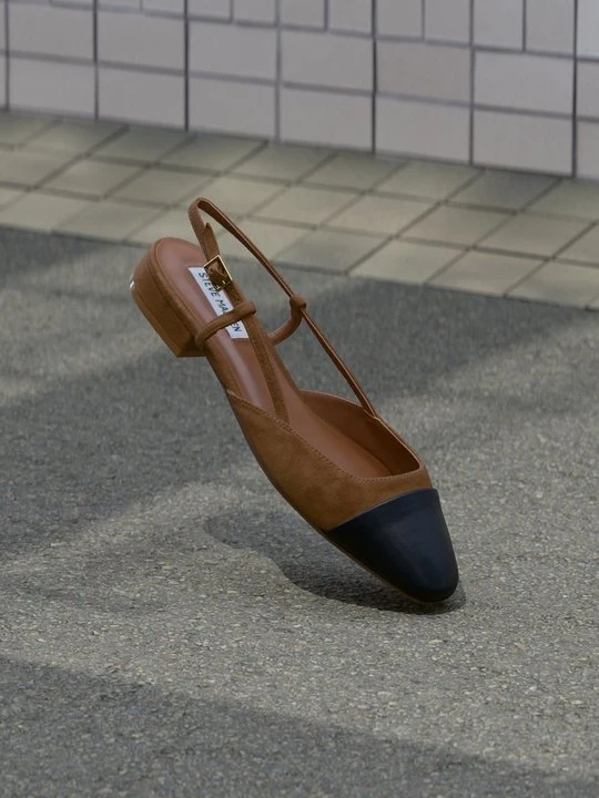 Zdjęcie produktu Baleriny z odkrytą piętą Steve Madden brązowy