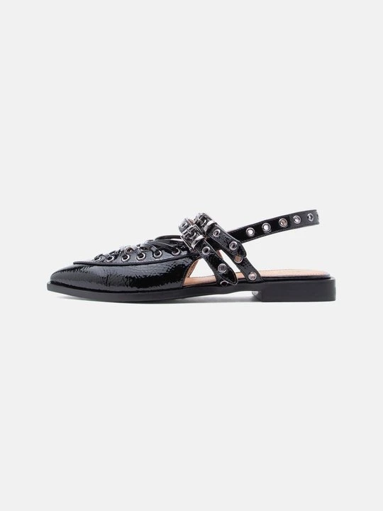 Zdjęcie produktu Baleriny z odkrytą piętą Steve Madden czarny melanż