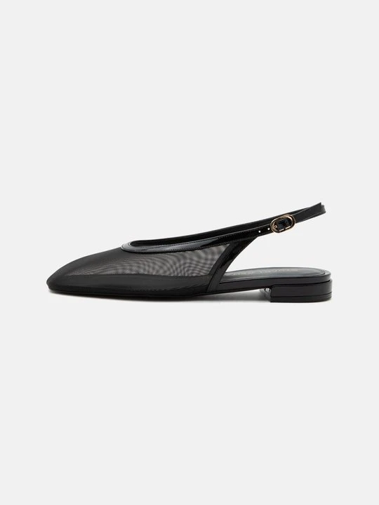 Zdjęcie produktu Baleriny z odkrytą piętą Stuart Weitzman czarny