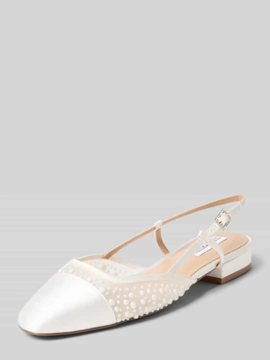 Zdjęcie produktu Balerina z obszyciem ozdobnymi kamieniami model 'Belinda' Steve Madden Biały