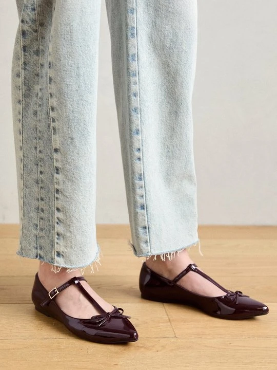 Zdjęcie produktu Baleriny z zapięciem Anna Field Wide Fit By Zalando ciemnoczerwony