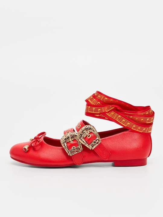Zdjęcie produktu Baleriny z zapięciem Koi Footwear czerwony