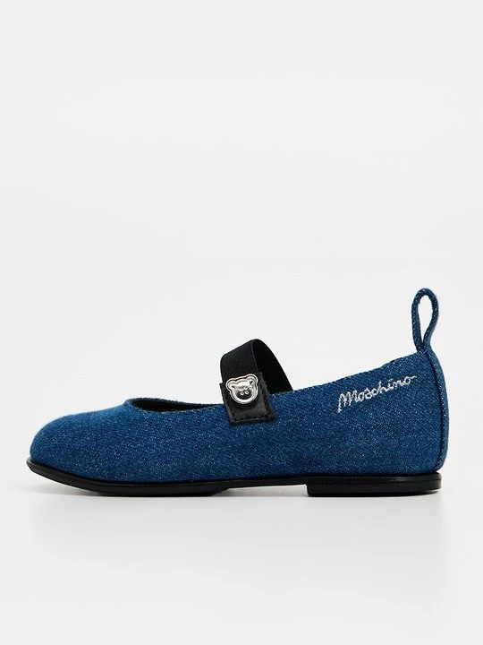 Zdjęcie produktu Baleriny z zapięciem MOSCHINO niebieski