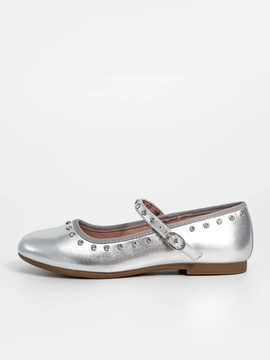 Zdjęcie produktu Baleriny z zapięciem Steve Madden srebrny