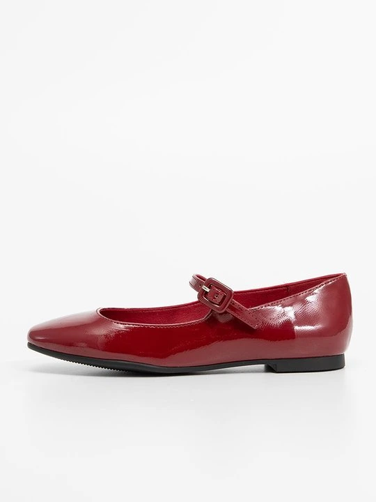 Zdjęcie produktu Baleriny z zapięciem Steve Madden ciemnoczerwony