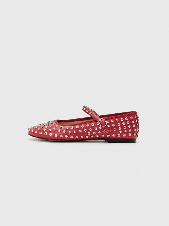 Zdjęcie produktu Baleriny z zapięciem Steve Madden ciemnoczerwony