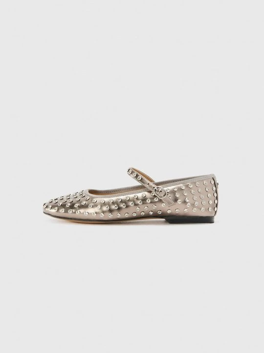 Zdjęcie produktu Baleriny z zapięciem Steve Madden srebrny