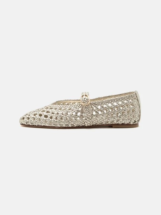 Zdjęcie produktu Baleriny z zapięciem Stuart Weitzman złoty