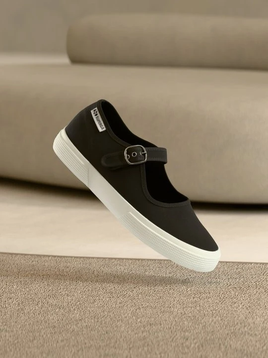 Zdjęcie produktu Baleriny z zapięciem Superga czarny