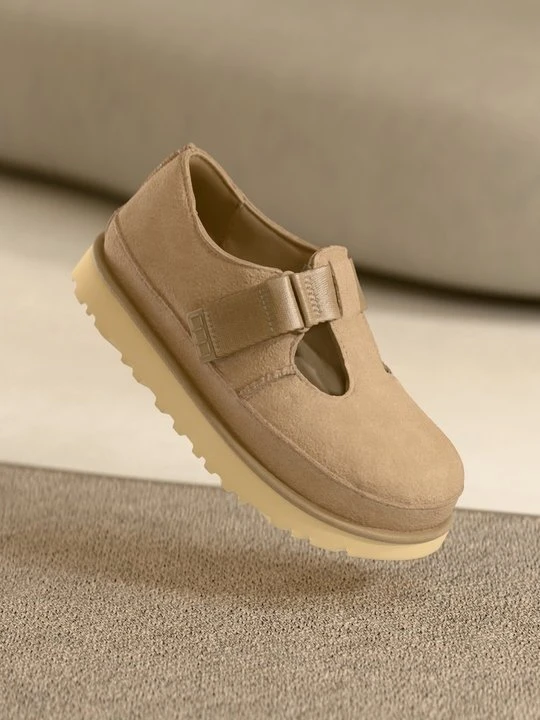 Zdjęcie produktu Baleriny z zapięciem UGG piaskowy