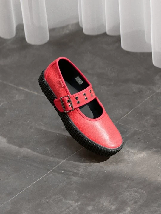 Zdjęcie produktu Baleriny z zapięciem Vans czerwony