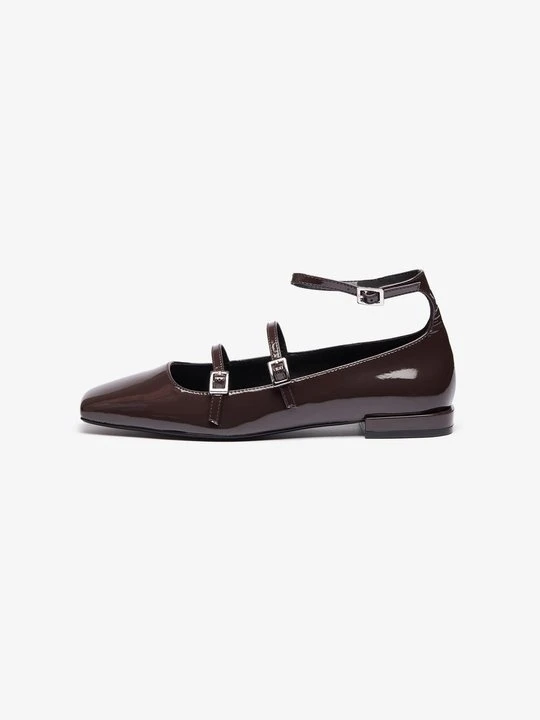Zdjęcie produktu Baleriny z paskiem wokół kostki Zign By Zalando ciemnobrązowy