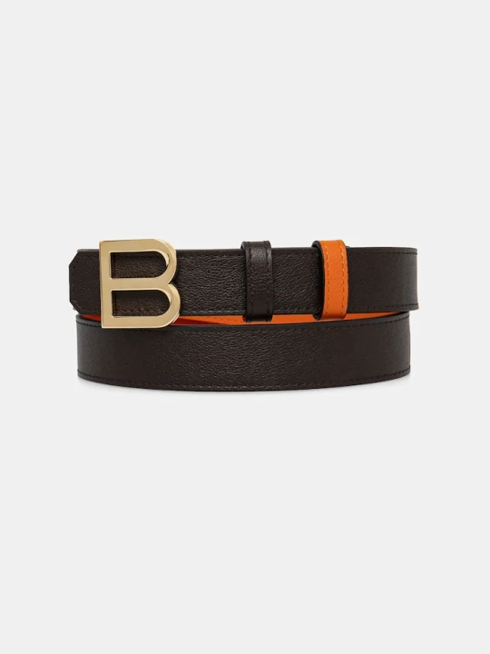Zdjęcie produktu Bally pasek skórzany dwustronny pomarańczowy