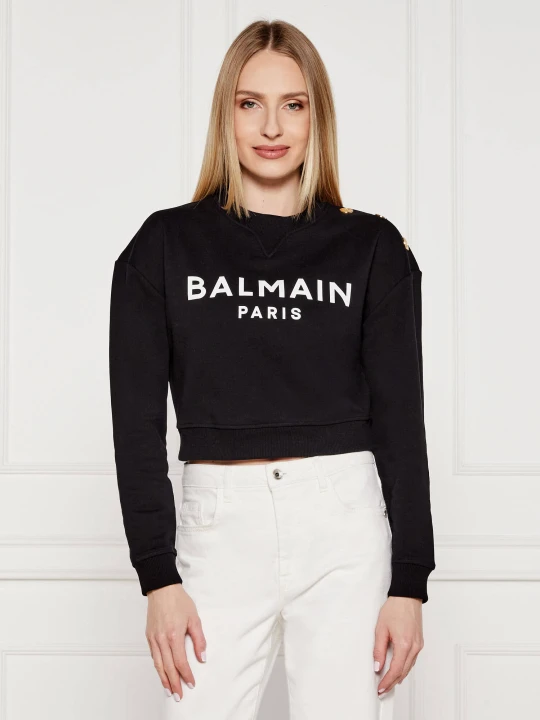 Zdjęcie produktu Balmain Bluza | Cropped Fit czarny