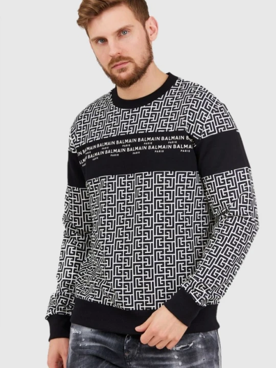 Zdjęcie produktu BALMAIN Bluza męska w monogram Balmain, Rozmiar M