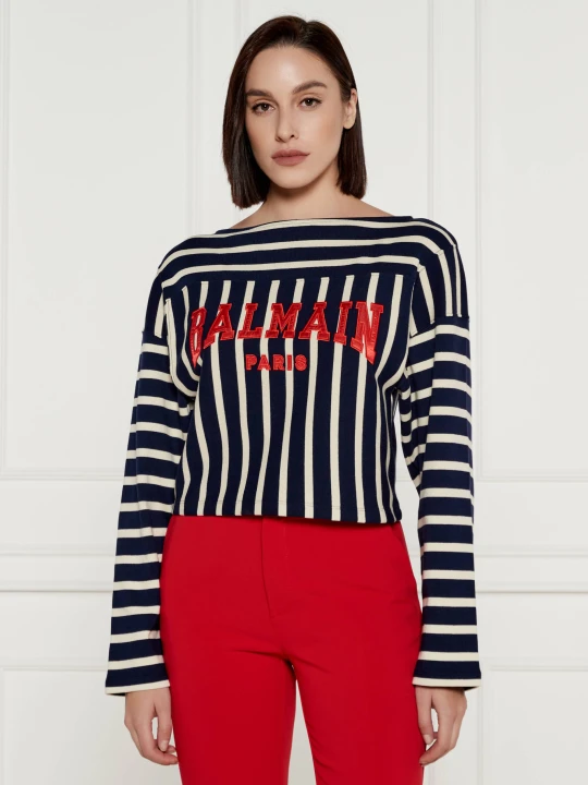 Zdjęcie produktu Balmain Bluzka | Cropped Fit czarny