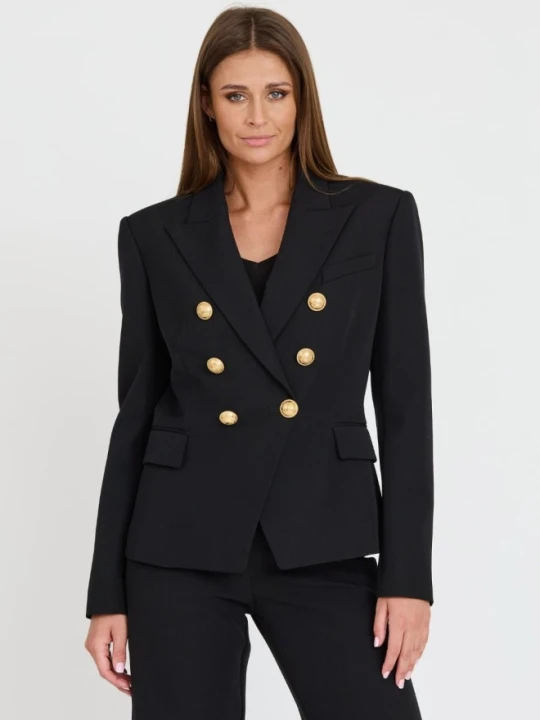 Zdjęcie produktu BALMAIN Czarna damska marynarka 6 Btn Gdp Jacket, Rozmiar 44