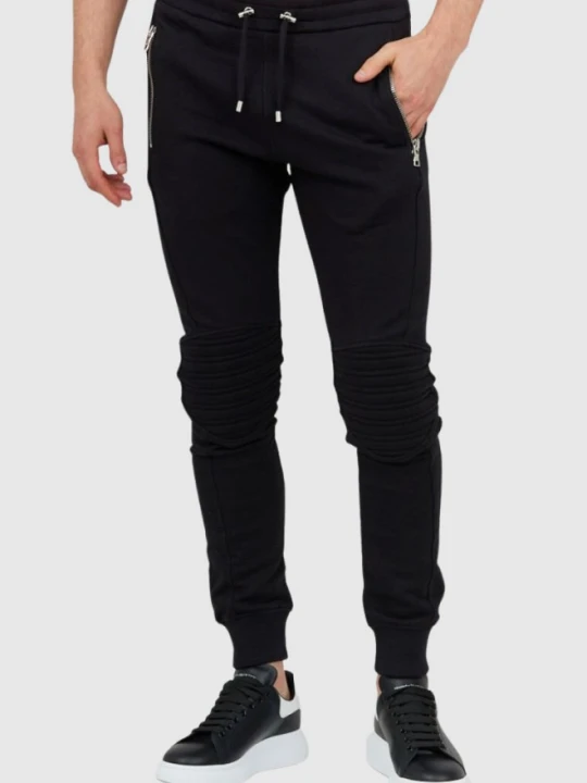 Zdjęcie produktu BALMAIN Dresowe spodnie męskie z wypukłym logo, Rozmiar XXXL Czarny