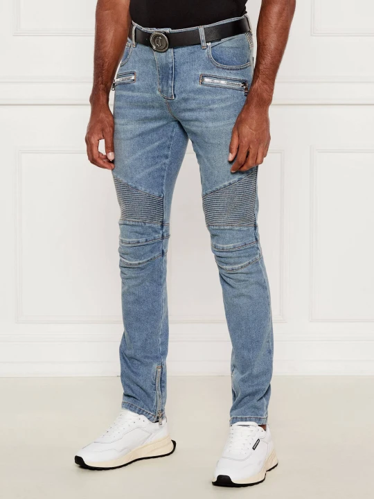 Zdjęcie produktu Balmain Jeansy BIKER | Slim Fit błękitny
