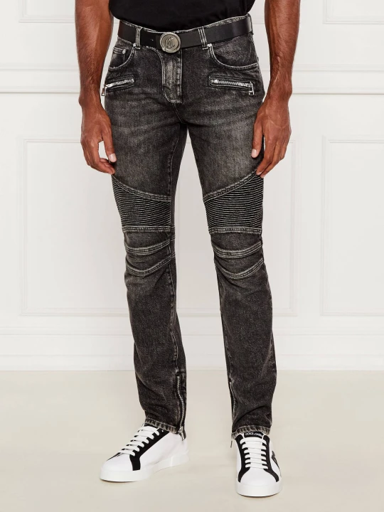 Zdjęcie produktu Balmain Jeansy BIKER | Slim Fit szary