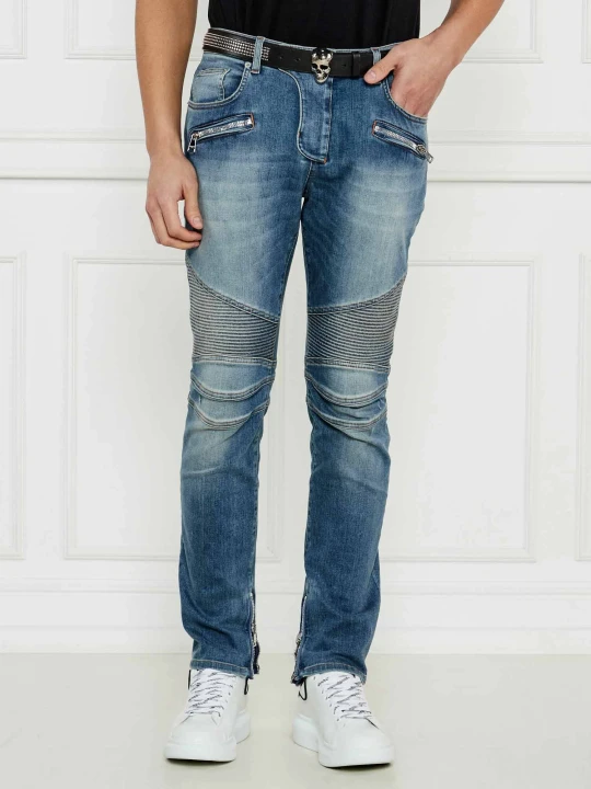 Zdjęcie produktu Balmain Jeansy BIKER | Slim Fit niebieski