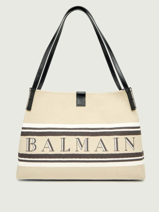 Zdjęcie produktu Balmain Shopperka Release | z dodatkiem skóry beżowy