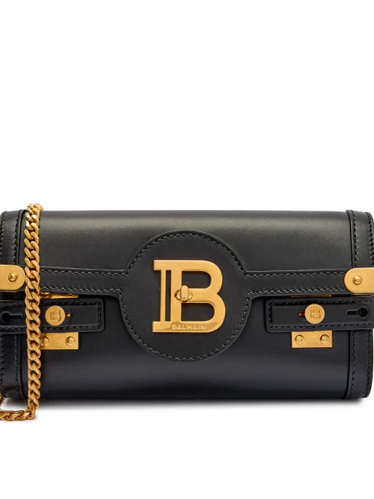 Zdjęcie produktu Balmain Skórzana listonoszka / kopertówka czarny