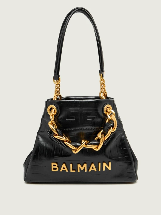 Zdjęcie produktu Balmain Skórzana torebka na ramię 1945 SOFT SMALL czarny