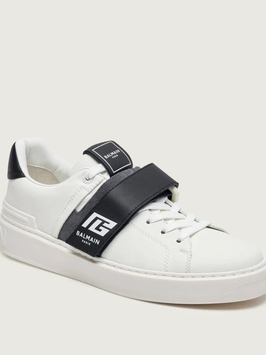 Zdjęcie produktu Balmain Skórzane sneakersy biały