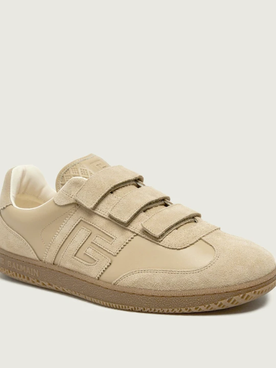 Zdjęcie produktu Balmain Skórzane sneakersy Swan | zamsz beżowy