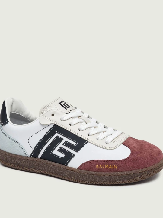 Zdjęcie produktu Balmain Skórzane sneakersy | zamsz biały