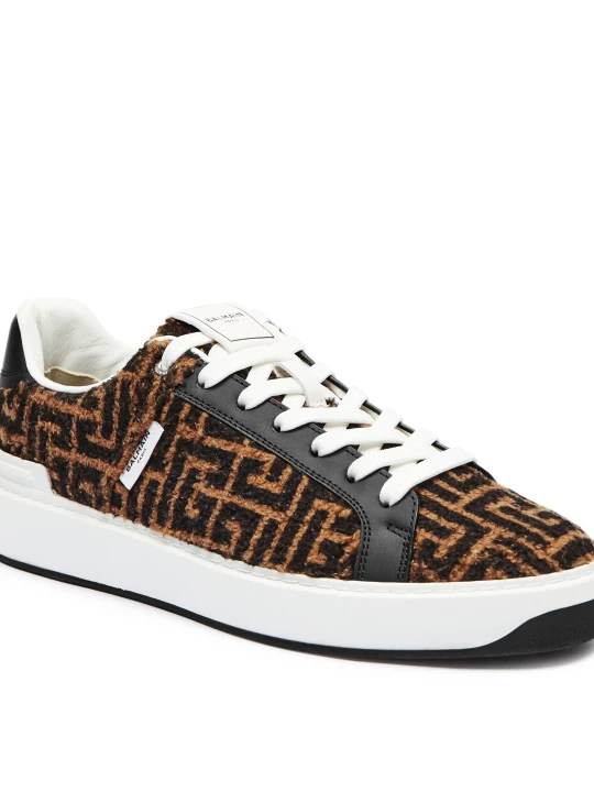 Zdjęcie produktu Balmain Sneakersy B-COURT | z dodatkiem skóry brązowy